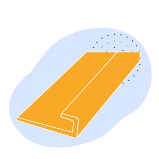 L-образный профиль стальной 40х25х3 мм ст10 ГОСТ 8510-86