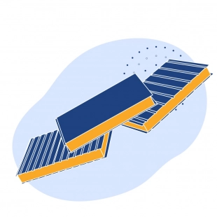 Стеновая сэндвич-панель пенополиуретан 240х1210(1190) мм