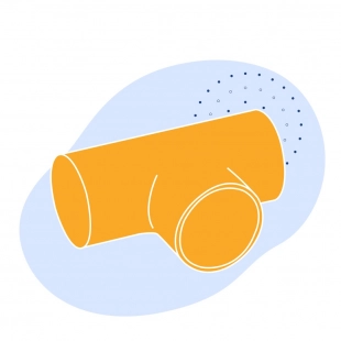 Титановый тройник 60.3х2.5 мм ВТ1-0 ГОСТ 17376-2001