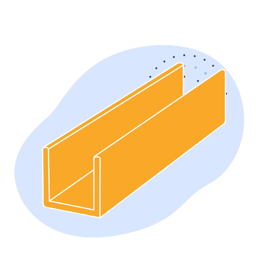 Алюминиевый швеллер 20x80x2x6000 мм В95 ГОСТ 8617-2018