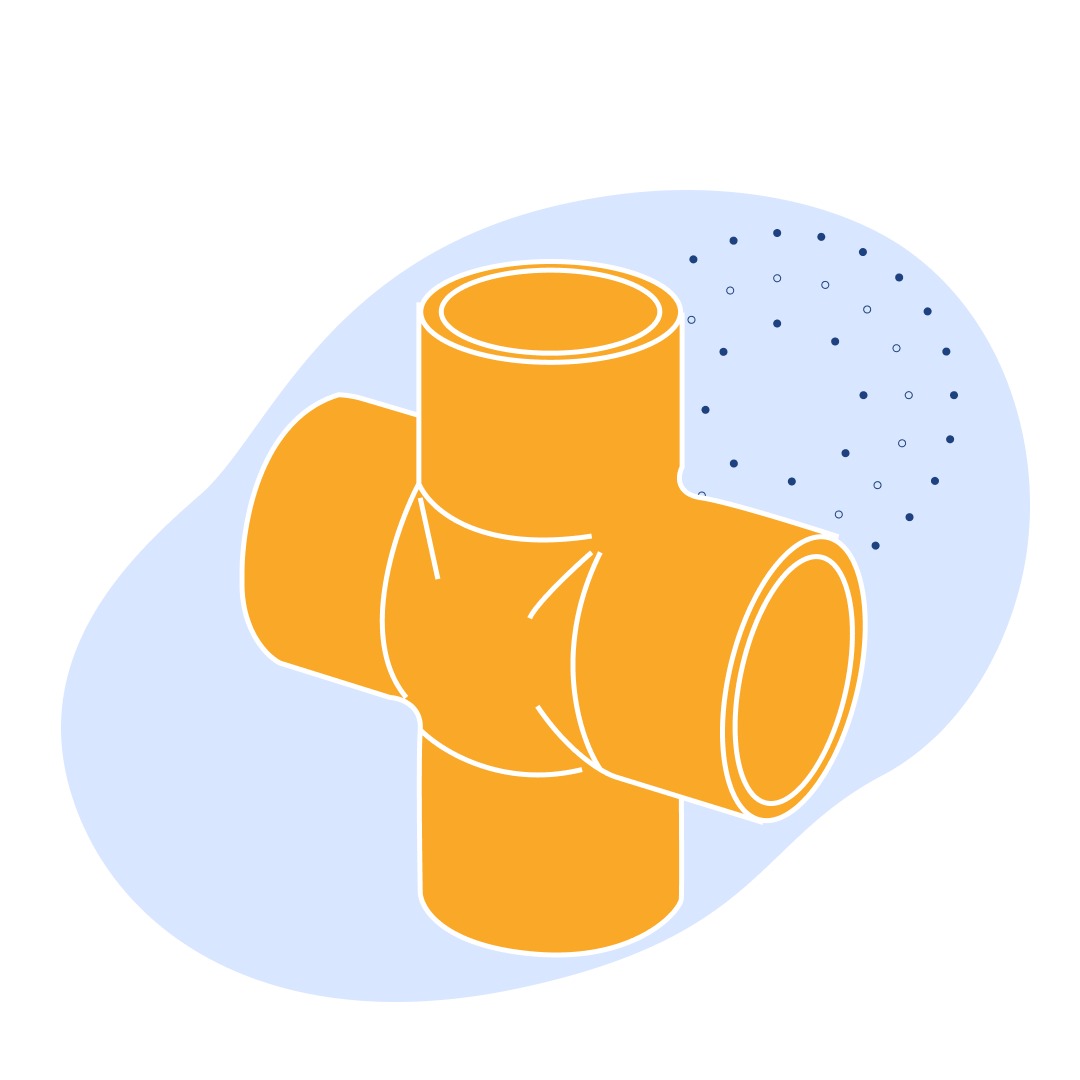 Чугунная крестовина раструбная Ду 600 мм