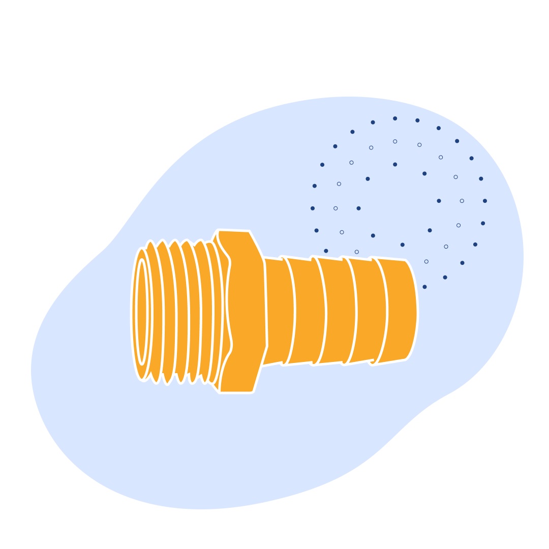 Штуцер ДУ 50 мм под резьбу с гайкой 2Д