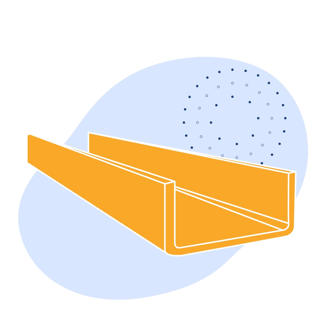 Швеллер стальной гнутый равнополочный 100х80х5 мм 09Г2С ГОСТ 8278-83