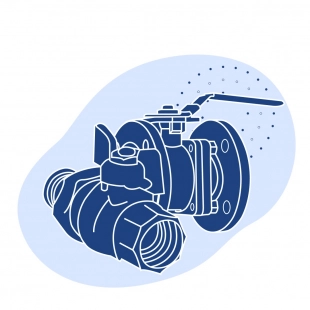 Титановый кран шаровой проходной фланцевый ДУ 400 мм РУ 25 кгс/см2 ГОСТ 9702-87